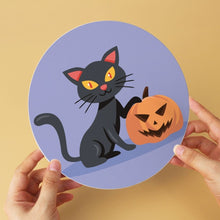 Laden Sie das Bild in den Galerie-Viewer, Mini Serie Malen nach Zahlen - Scheiben Ø20cm (6 Stück) - Katzen und Hexenkunst