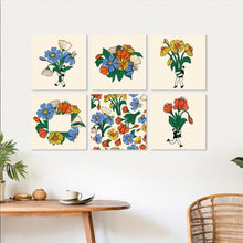 Laden Sie das Bild in den Galerie-Viewer, Mini Serie Malen nach Zahlen 20x20 cm (6 Stück) - Handverlesene Blüten