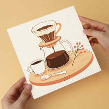 Laden Sie das Bild in den Galerie-Viewer, Mini Serie Malen nach Zahlen 20x20 cm (6 Stück) - Kaffeeritual