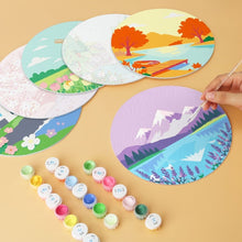 Laden Sie das Bild in den Galerie-Viewer, Mini Serie Malen nach Zahlen - Scheiben Ø20cm (6 Stück) - Traumhafte Landschaften 1