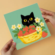 Laden Sie das Bild in den Galerie-Viewer, Mini Serie Malen nach Zahlen 20x20 cm (6 Stück) - Katze und bunte Früchte