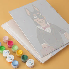 Laden Sie das Bild in den Galerie-Viewer, Mini Serie Malen nach Zahlen 15x20 cm (6 Stück) - Elegante Hunde