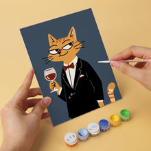 Laden Sie das Bild in den Galerie-Viewer, Mini Serie Malen nach Zahlen 15x20 cm (6 Stück) - Elegante Katzen