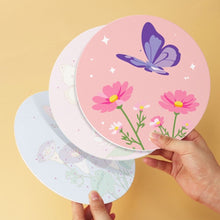 Laden Sie das Bild in den Galerie-Viewer, Mini Serie Malen nach Zahlen - Scheiben Ø20cm (6 Stück) - Pastellschmetterlinge 2