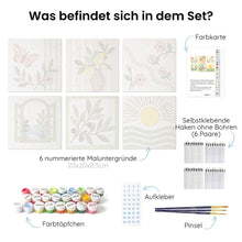 Laden Sie das Bild in den Galerie-Viewer, Mini Serie Malen nach Zahlen 20x20 cm (6 Stück) - Herbstnoten