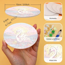 Laden Sie das Bild in den Galerie-Viewer, Malen nach Zahlen 15 cm Untersetzer (6 Stück) - Buntes Meeresleben