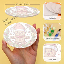 Laden Sie das Bild in den Galerie-Viewer, Malen nach Zahlen 15 cm Untersetzer (6 Stück) - Handgemachte Weihnachten