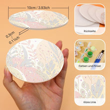 Laden Sie das Bild in den Galerie-Viewer, Malen nach Zahlen 15 cm Untersetzer (6 Stück) - Modernes Botanisches Design