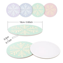 Laden Sie das Bild in den Galerie-Viewer, Malen nach Zahlen 15 cm Untersetzer (4 Stück) - Schneeflocke