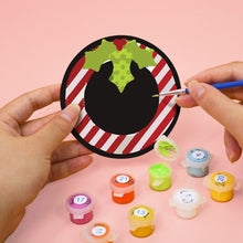 Laden Sie das Bild in den Galerie-Viewer, Malen nach Zahlen 15 cm Untersetzer (4 Stück) - Kreatives Weihnachtsgeschenk