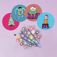 Laden Sie das Bild in den Galerie-Viewer, Malen nach Zahlen 15 cm Untersetzer (4 Stück) - Kreatives Weihnachtsgeschenk 2