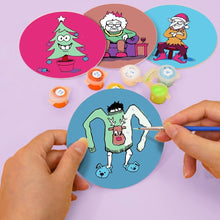 Laden Sie das Bild in den Galerie-Viewer, Malen nach Zahlen 15 cm Untersetzer (4 Stück) - Kreatives Weihnachtsgeschenk 2
