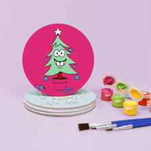 Laden Sie das Bild in den Galerie-Viewer, Malen nach Zahlen 15 cm Untersetzer (4 Stück) - Kreatives Weihnachtsgeschenk 2