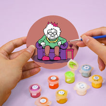 Laden Sie das Bild in den Galerie-Viewer, Malen nach Zahlen 15 cm Untersetzer (4 Stück) - Kreatives Weihnachtsgeschenk 2