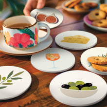 Laden Sie das Bild in den Galerie-Viewer, Malen nach Zahlen 10cm Untersetzer (6 Stück) - Mediterrane Aromen