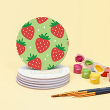 Laden Sie das Bild in den Galerie-Viewer, Malen nach Zahlen 10cm Untersetzer (6 Stück) - Sommerpicknick