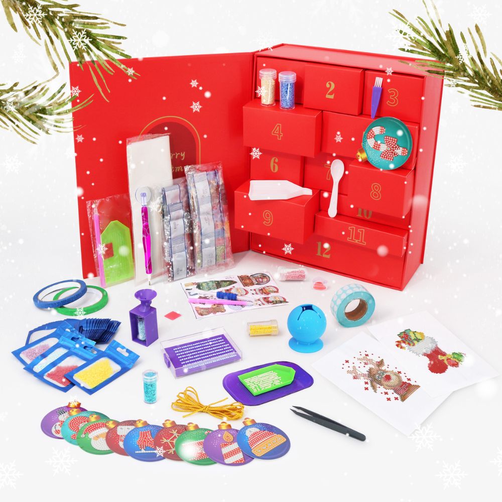 Malen nach Zahlen Adventskalender 2025 - 12 Tage Weihnachtsfreude Figured'Art