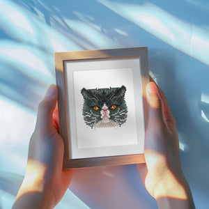 Mini Diamond Painting 15x20 cm (4 Stück) - Katzenfreunde