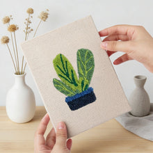 Laden Sie das Bild in den Galerie-Viewer, Punch Needle Set (4 Stück) mit Rahmen - Botanische Stimmung