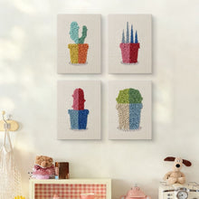 Laden Sie das Bild in den Galerie-Viewer, Punch Needle Set (4 Stück) mit Rahmen - Bunte Pflanzen