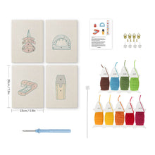 Laden Sie das Bild in den Galerie-Viewer, Punch Needle Set (4 Stück) mit Rahmen - Kawaii Schreibwaren 1