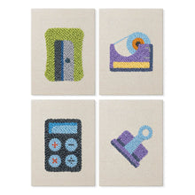Laden Sie das Bild in den Galerie-Viewer, Punch Needle Set (4 Stück) mit Rahmen​ - Kawaii Schreibwaren 2 Figured'Art