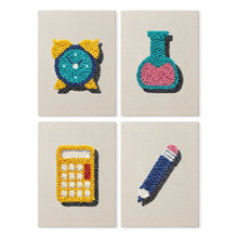 Laden Sie das Bild in den Galerie-Viewer, Punch Needle Set (4 Stück) mit Rahmen​ - Schreibtisch Essentials 1 Figured'Art