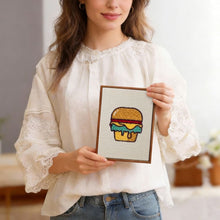Laden Sie das Bild in den Galerie-Viewer, Punch Needle Set (4 Stück) mit Rahmen - Fast Food Spaß