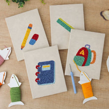 Laden Sie das Bild in den Galerie-Viewer, Punch Needle Set (4 Stück) mit Rahmen - Lernstimmung