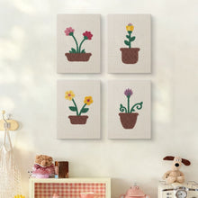Laden Sie das Bild in den Galerie-Viewer, Punch Needle Set (4 Stück) mit Rahmen - Blühende Blumen Set