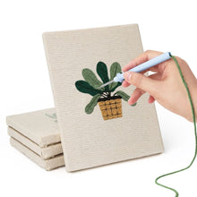 Laden Sie das Bild in den Galerie-Viewer, Punch Needle Set (4 Stück) mit Rahmen - Pflanzenliebhaber Set 1