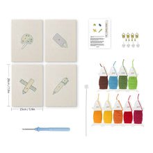 Laden Sie das Bild in den Galerie-Viewer, Punch Needle Set (4 Stück) mit Rahmen - Zeichen Essentials