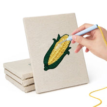Laden Sie das Bild in den Galerie-Viewer, Punch Needle Set (4 Stück) mit Rahmen - Gartenauswahl
