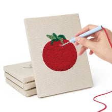 Laden Sie das Bild in den Galerie-Viewer, Punch Needle Set (4 Stück) mit Rahmen - Frisches Gemüse Kollektion