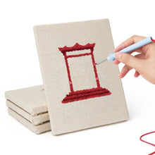 Laden Sie das Bild in den Galerie-Viewer, Punch Needle Set (4 Stück) mit Rahmen - Welt Sehenswürdigkeiten Set
