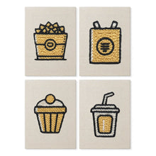 Laden Sie das Bild in den Galerie-Viewer, Punch Needle Set (4 Stück) mit Rahmen​ - Alltägliche Snacks Figured'Art
