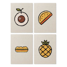 Laden Sie das Bild in den Galerie-Viewer, Punch Needle Set (4 Stück) mit Rahmen​ - Tropischer Snack Mix Figured'Art