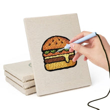 Laden Sie das Bild in den Galerie-Viewer, Punch Needle Set (4 Stück) mit Rahmen - Street Food 1
