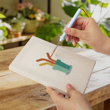 Laden Sie das Bild in den Galerie-Viewer, Punch Needle Set (4 Stück) mit Rahmen - Glückliche Pflanzen 1
