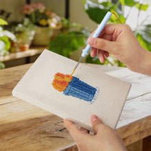 Laden Sie das Bild in den Galerie-Viewer, Punch Needle Set (4 Stück) mit Rahmen - Glückliche Pflanzen 2