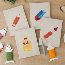 Laden Sie das Bild in den Galerie-Viewer, Punch Needle Set (4 Stück) mit Rahmen - Kunst &amp; Bastel Kollektion