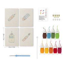 Laden Sie das Bild in den Galerie-Viewer, Punch Needle Set (4 Stück) mit Rahmen - Kunst &amp; Bastel Kollektion