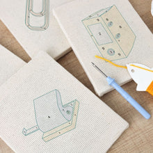 Laden Sie das Bild in den Galerie-Viewer, Punch Needle Set (4 Stück) mit Rahmen - Büro &amp; Schreibtisch Favoriten