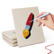 Laden Sie das Bild in den Galerie-Viewer, Punch Needle Set (4 Stück) mit Rahmen - Zurück zur Schule 2