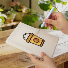 Laden Sie das Bild in den Galerie-Viewer, Punch Needle Set (4 Stück) mit Rahmen - Frühstücksstimmung