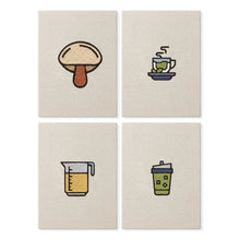 Laden Sie das Bild in den Galerie-Viewer, Punch Needle Set (4 Stück) mit Rahmen​ - Kaffee &amp; Tee Zeit Figured'Art