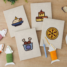 Laden Sie das Bild in den Galerie-Viewer, Punch Needle Set (4 Stück) mit Rahmen - Leckere Häppchen 3