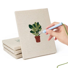 Laden Sie das Bild in den Galerie-Viewer, Punch Needle Set (4 Stück) mit Rahmen - Botanische Schönheit