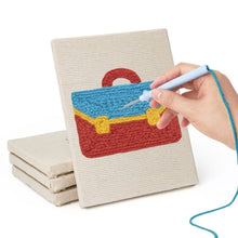 Laden Sie das Bild in den Galerie-Viewer, Punch Needle Set (4 Stück) mit Rahmen - Lernzeit