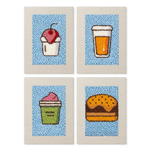 Laden Sie das Bild in den Galerie-Viewer, Punch Needle Set (4 Stück) mit Rahmen​ - Foodie Favoriten Figured'Art